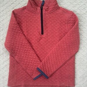 Crewcuts Red / Salmon Quilted Quarter-Zip Pullover